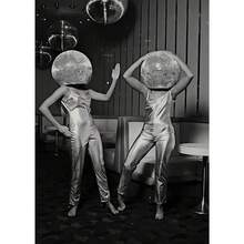 1 Stück Geschenk Pop Disco Ball Poster, Funkige Leinwandmalerei im 70er Jahre Stil, Frauenkopf mit Disco Ball Muster, Mädchenzimmer Dekoration, optional mit Rahmen - Verschiedenfarbig - Übersicht 17