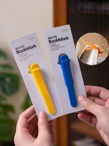 1PC Semn de carte de citire | Urmărire automată a paginii | Clip de marcaj inovator din silicon moale, portabil și elegant, minimalist, multifuncțional | Perfect pentru toate cărțile, cărțile de lucru, atlasele | Cadou ideal pentru colegii de clasă și cadou motivațional de învățare pentru copii.