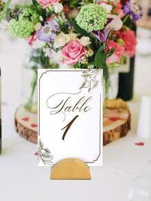 2 件/5 件/10 件半圆形金色桌号夹，现代桌卡夹，照片卡夹，适用于婚礼、派对、周年纪念、生日庆祝 - 彩色 - 查看 6