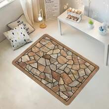 1pc Pattern Design Rug, Modern Art Design Floor Mat, Polyester, Non-Slip Backing, Machine Washable, Versatile Indoor/Outdoor Use, Home Decor Rug Living Room, Bedroom, Dining Room, Camping;