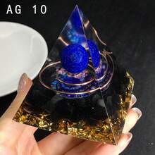 手工制作的生命之树奥根金字塔脉轮灵气人造水晶瑜伽珠宝饰品工艺品办公室装饰 - 多色 - 查看 10