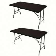 1/2pcs Stretchable Polyester Tablecloth - Washable, Wrinkle-Resistant Rectangular Table Cover, Suitable For Indoor/Outdoor Dining, Parties, Picnics And BBQs, Available In Multiple Colors - Multicolor - View 25