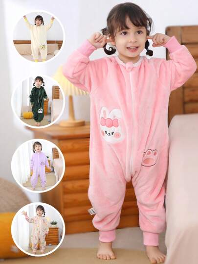 MICHLEY MICHLEY 1Pc Baby Sleeping Bag Autumn Winter Long Sleeve With Zipper Cartoon Cute Comfortable Children's Sleeping Bag Unisex Baby Supplies Suitable For Indoor Outdoor Wear Love Valentine