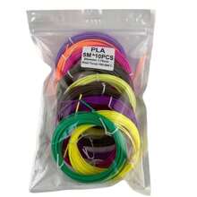 10 filaments PLA de 3D Pen de 1,75 mm lumineux, mesurant 5 m chacun, soit un total de 50 m, kit d'échantillons PLA de 3D Pen, couleurs aléatoires, 1 stylo de soudure 3D, stylo d'impression 3D, stylo multifonction, stylo de graffiti 3D, outil créatif DIY à chargement rapide de type C, adapté pour les étudiants avec écran LCD, comprenant 10 m de filament PLA, cadeau d'anniversaire (couleur du fil aléatoire, certains styles/positions/couleurs aléatoires) (Remarque : pas de chargeur USB)