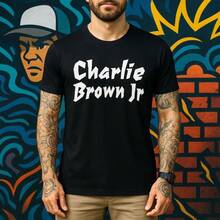Camiseta Masculina Chorão  Conforto e Qualidade Skatista Uso Casual Lazer Treino - Preto - Visão 1