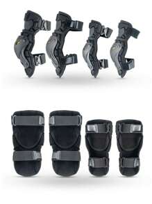 4pcs/Set Compact All-Season Motorcycle Protective Gear, Removable PP Shell Knee Pads & Elbow Pads, Anti-Fall Anti-Collision, Lightweight And Breathable