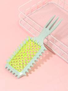 定型卷发造型梳1件装，家用空心卷发梳，按摩梳，麦秆卷发梳，三尖尾设计，轻松打造波浪卷发造型，尼龙气垫梳，适合卷发、直发、儿童使用。麦秆材质，返校季、旅行度假必备，女士美发配件，梳子，后梳，造型梳，卷发梳，边缘梳，发梳，梳发，梳子套装，梳发，卷发梳，解结梳，女士发梳，头发，旅行，美发产品，美发工具，美发用品，理发师，理发配件，理发店，美发设备