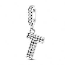 1pc Silvery Letters Charms 26 Alphabets Characters Letter Pendant Charm Fit Bracelet Necklace DIY Jewelry Making Beads Fine Women Jewelry Perfect For Women Girl Family Friend Gift