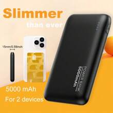 YLYP Ultra Sottile Power Bank portatile da 5000mAh/10000mAh, progettato per emergenze all'aperto, con doppia USB/Type-C/Micro, compatibile con /Android e altri dispositivi elettronici digitali, perfetto come regalo per le vacanze.