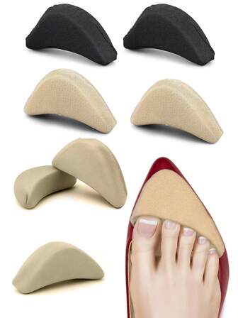 Memory Foam High Heel Inserts | Pain Relief Cushion Pads For Women's Shoes, Adjustable Size Reducer & Ball-Of-Foot Protector - Invisible Anti-Slip Design For Wedges/Pumps/Stilettos (Beige/Nude, Washable)