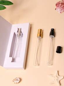 0,34 oz, Confezione da 15 pezzi, Flaconi spray in vetro trasparente con ugello in alluminio, Fornito con una bella confezione regalo, Bottiglie vuote riempibili.