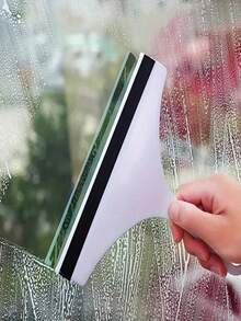 多用途家居清洁工具，适用于淋浴门、汽车挡风玻璃、浴室镜子清洁刷，配有硅胶刮刀架和挂钩，柔软硅胶窗户刮水器，通用浴室瓷砖、地板、镜子、窗户刮刀 - 彩色 - 查看 6