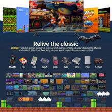 4K HD Retro Handheld & Home Game Console - 64GB Super Arcade System With 20000+ Classic Games, Dual 2.4G Wireless Controllers, Built-In 9 Emulators, TV Output & Mini Portable Design
