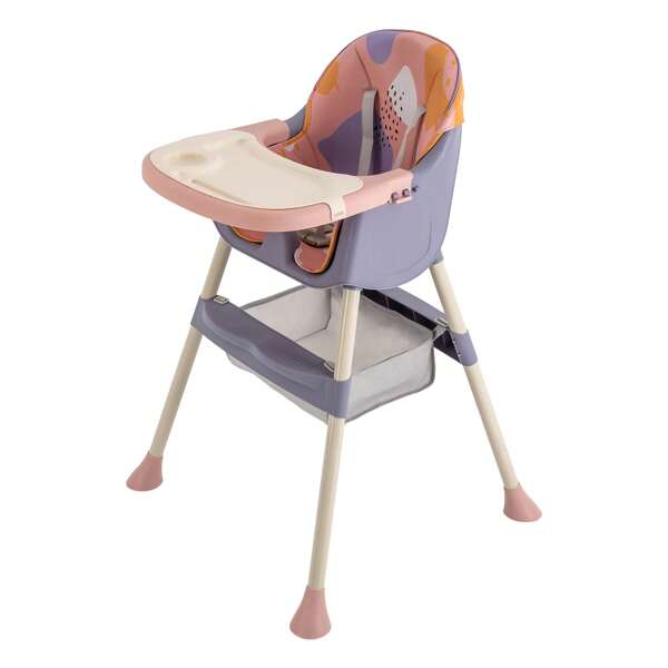 Babyhochstuhl 6 Monate Plus, Hochstuhl für Babys und Kleinkinder mit Fußstütze, Abnehmbares Doppeltablett, Leicht zu reinigender Hochstuhl zum Füttern für Babys, Jungen und Mädchen