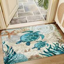 1PCroom Decormother Day Gift Rugsrug Daisy Welcome Mat - Non-Slip, Machine Washable Gold Diamond Pile Rug TPR Non-Slip Backing For Kitchens, Bathrooms, Living Rooms & Entrances - Decorative Floral Pattern, Rectangle
