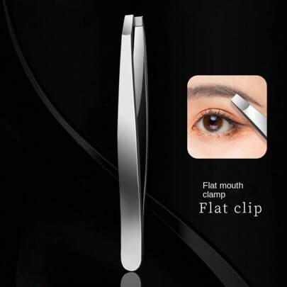 1 Peça Pinça de Sobrancelha de Precisão em Aço Inoxidável, Pinça Pequena com Ponta Inclinada para Pegada Perfeita, Modelagem de Sobrancelhas, Remoção de Pelos, Aplicação de Cílios Postiços