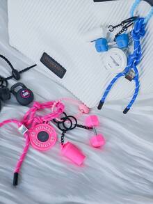 健身套装挂绳 PVC 健身系列软橡胶钥匙扣杠铃和哑铃装饰吊坠包饰和珠宝配饰情侣吊坠 Y2K 夏季伴娘礼物运动杠铃和哑铃钥匙扣套装，可拆卸，健身爱好者的完美选择，男女皆宜的理想礼物，适合装饰背包和钥匙