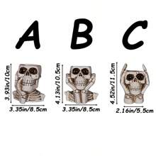 1pc Resin Skull Shaped Creative Flower Pot, Suitable For Garden And Home Plants, Home Decor Indoor Planting Supplies, Green Plant Pot, Gardening, Angel Decor, Plant Pot, Garden, Flower Pot, Garden Decor, Vase Decor