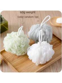 1 pieza Esponja de ducha de luffa extra suave, exfoliante suave, produce mucha espuma, diseño unisex