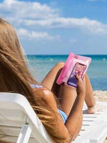 1/2/3/5个装PVC防水腰包沙滩包，大容量防水手机包，夏季户外运动防水包，三重密封防水腰包，户外运动沙滩手机保护包，游泳潜水保护套，返校季必备，防水包，沙滩包，沙滩配件，适用于划船、游泳、浮潜、皮划艇、海滩、水上乐园 - 彩色 - 查看 6