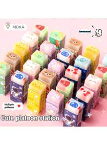 Cute Cartoon Filled Erasers, School Supplies Prize, High-Quality Pencil Erasers That Cut Cleanly Without Crumbs Back To School