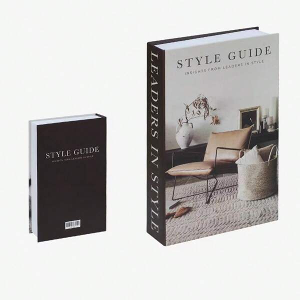 1 pièce/3 pièces Décorations de faux livres pliables modernes, livres artificiels de luxe, décorations pour la maison et le magasin