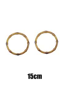 Large Bamboo Pattern Round Handle, Resin Material, Sturdy Structure, High Load-Bearing Capacity, Bohemian Style Bamboo Handle, Bamboo Pattern Design, Showcasing Regional Characteristics - Multicolor - View 12