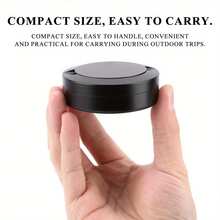 1pc Custom Text Engraved Aluminum Alloy Double-Section Storage Tin - Snuff Metal Organizer With Snap-Lock Lid, Durable & Corrosion-Resistant For Tobacco, Snuff, Makeup, Small Accessories - Multicolor - View 3