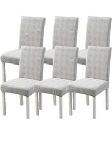 1/4/6 Stücke Stretch Uni Stuhlhussen, Weicher, universell passender Tischhusse, abnehmbare waschbare Anti-Staub Stuhlschutz Überzug aus Spandex