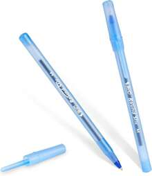 Round Stic Xtra Life Ballpoint Pens, Medium Point (1.0mm), Blue, Flexible Round Writing Comfort, 60-Count