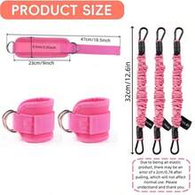 Bộ 5 dây đàn hồi kèm 2 dây quấn mắt cá chân, thích hợp cho tập luyện cơ chân, đá Taekwondo và tập luyện sức mạnh. - Nhiều màu - Xem 5