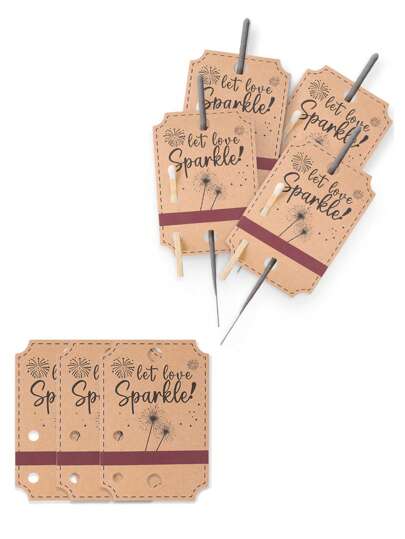 50/80 piezas Etiquetas rústicas para velas de sparkler de boda con soporte para fósforos, tarjetas de papel kraft para recuerdos de boda, decoración para fiesta de boda, etiquetas rústicas para velas de sparkler para ceremonia, aniversario, compromiso, despedida de soltera, decoración y suministros de boda (no incluye fósforos y velas de sparkler)