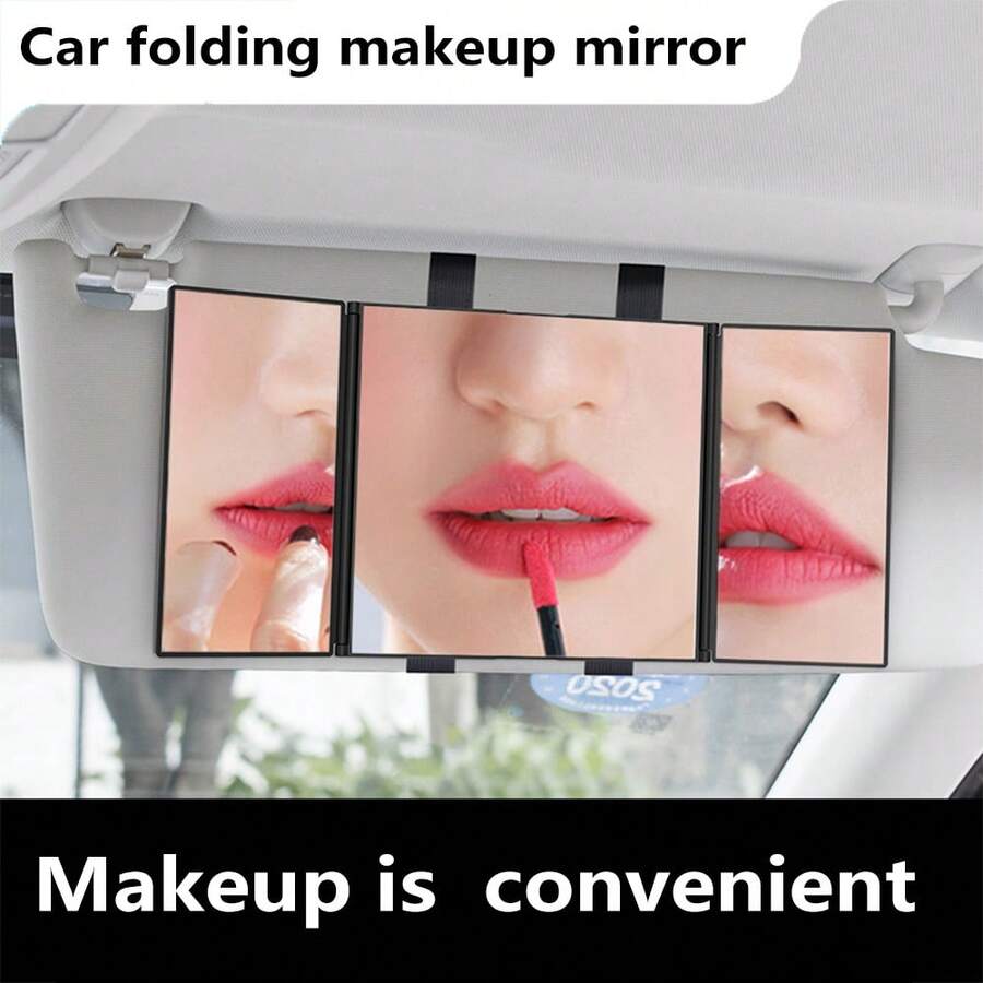 1pc Car Sun Visor Mirror, In-Car Vanity Mirror, Foldable High Definition Makeup Mirror For Vehicles - Mirror - View 1