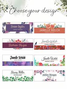 Personalized Floral Acrylic Desk Name Plate, Unique Gift, Customized Office Desk Name Plate | Office Decor | Desk Name Plate | Personalized Gift | Acrylic Plaque - Multicolor - View 7