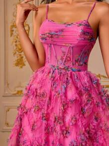 VIPGIRL New Elegant Evening Dress, With Spaghetti Straps, Perfect For Graduation, Prom, Bridesmaid, And Other Formal Occasions Wedding Guest Gown, For Dinner Party Dress