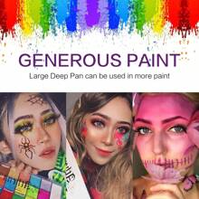 Set de pintura corporal UCANBE de 20 colores con 10 pinceles, pintura facial Athena de alta reproducción cromática, pintura facial de Halloween para maquillaje de teatro y carnaval.