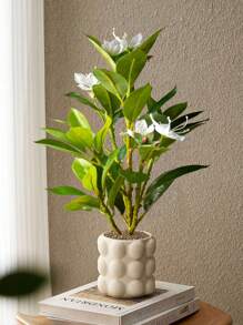 1 pieza de 21 cm a 40 cm de altura, Plantas artificiales tropicales de azalea, rama de árbol de caucho falso, hojas de magnolia de plástico verde con tacto real de seda para decoración del hogar, jardín, boda y balcón, sin maceta