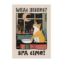1 Stück / 3 Stücke Wandkunst Poster Optional Rahmen Vintage Tiere Retro Küche Leinwand Poster Katze Koch Kunst Druck Geschirr Wandkunst Bilder Schlafzimmer Küche Wohndekoration Geschenkideen, geeignet für Wohnzimmer Schlafzimmer Dekorationsbilder, geeignet für Wohn- und Studentenwände, Wohnzimmer und Bar Dekoration, Essbereich oder Bad Dekoration, Raumdekoration, hochwertig, Leinwandkunst für Innen-/Außenbereich, ohne Rahmen