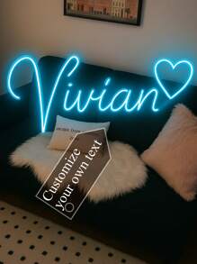 Custom Name Neon Sign, Wedding Decor, Name Neon Sign, Led Neon Sign For Kids, Personalized Gifts, Bedroom Decor, Home Decor USB Led Light, Birthday Gifts, Nursery Sign Nursery Letters Children's Decor Nursery Decor Unique Ideal Gifts For Him Her, For Children's Day, For Father's Day, For Graduation, For Weddings,