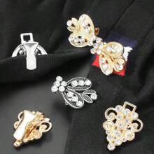 2/3 pièces de clips vintage en argent pour pull, clips pour col de cardigan, décoration de mode pour écharpe, châle et chemise