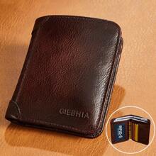 1pc Vintage Fashion Men's Wallet RFID Blocking Short Style Large Capacity Credit Card Holder Suitable For Men Young Professionals And Office Workers Great For Work Business Commute And School Wallet Mini Wallet Purse Wallet Men Wallet Leather Small Wallet RFID Wallet