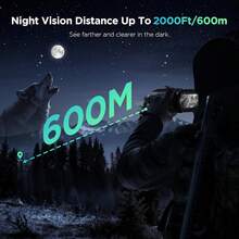 4K Night Vision Binoculars - Features A High-Intensity Flashlight With Illumination, Fill-Light, And SOS Signal Functions; Equipped With A Large 3-Inch Screen, 8x Digital Zoom, And A 32GB Memory Card; An Excellent Gift For Outdoor Enthusiasts. - Black - View 5