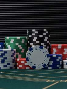 10 pièces de jeton de poker texas holdem en plastique de 5 couleurs, pièce commémorative, jeton de pari, protecteur de carte à jouer, jeton de jeu, pour divertissement familial et jeux de fête, jeux de fête pour adultes convenant pour Halloween/Noël/Thanksgiving