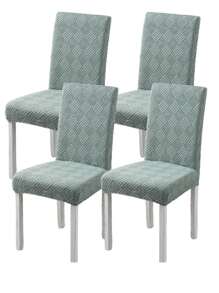 1/4/6 Stücke Stretch Uni Stuhlhussen, Weicher, universell passender Tischhusse, abnehmbare waschbare Anti-Staub Stuhlschutz Überzug aus Spandex