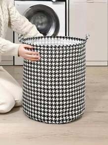 Cesta de lavandería de gran capacidad para el almacenamiento decorativo de ropa sucia, juguetes y mantas en el baño, la habitación del bebé y la sala de estar, con un estampado pata de gallo para decorar la habitación, ideal para decoración otoñal, dormitorio, Navidad y regalos de vacaciones, accesorios de viaje de verano y vuelta al cole