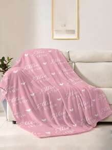 1pc Custom Blanket With Name, Personalized Blankets For Girls Boys, Customized Soft Flannel Name Blanket For Adults,Office, Personalized Gifts Christmas Gifts, Halloween Gifts,250GSM