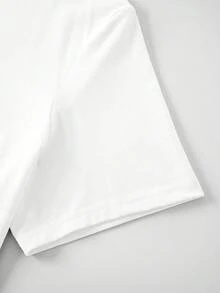 Men's Letter & Palm Tree Printed Crew Neck Short Sleeve Casual T-Shirt - White - View 5