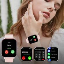 Orologio smartwatch universale 2025 per uomini e donne, smartwatch da donna con schermo ad alta definizione, schermo a colori curvo da 1,83 pollici ad alta definizione, touch screen completamente funzionale, smartwatch sportivo compatibile con più lingue, funzione di ricarica senza fili, lettore musicale, funzione di chiamata telefonica, notifiche di messaggi, adatto per Android e iOS, per scuola, sport, riunioni