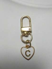 26er Buchstaben Buchstaben Schlüsselanhänger, rundkuppelförmig, zweiseitig, aus Legierung | Initiale A-Z, goldfarbenes Taschen- & Accessoire-Anhänger | Vielseitiger Karabinerverschluss Schlüsselring für Dekoration | Einzigartiges Schreibwaren, Rucksack & Kopfhörer-Taschenverschluss | Ideales Geschenk zum Geburtstag & Lernhilfe zu Halloween