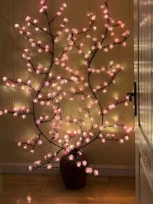 1pc Cherry Blossom Branch Light,USB Powered Push Button Control 8 Modes,Suitable For Spring And Summer Indoor And Outdoor,Wedding Decoration,Party Atmosphere Lights, Valentine's Day, Christmas Gifts Birthday Graduation